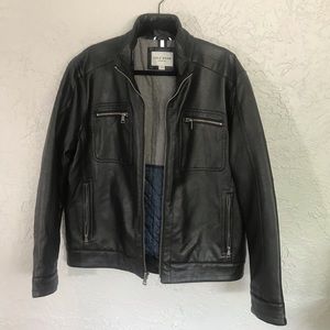 Cole Haan Signature—black faux leather jacket NWOT